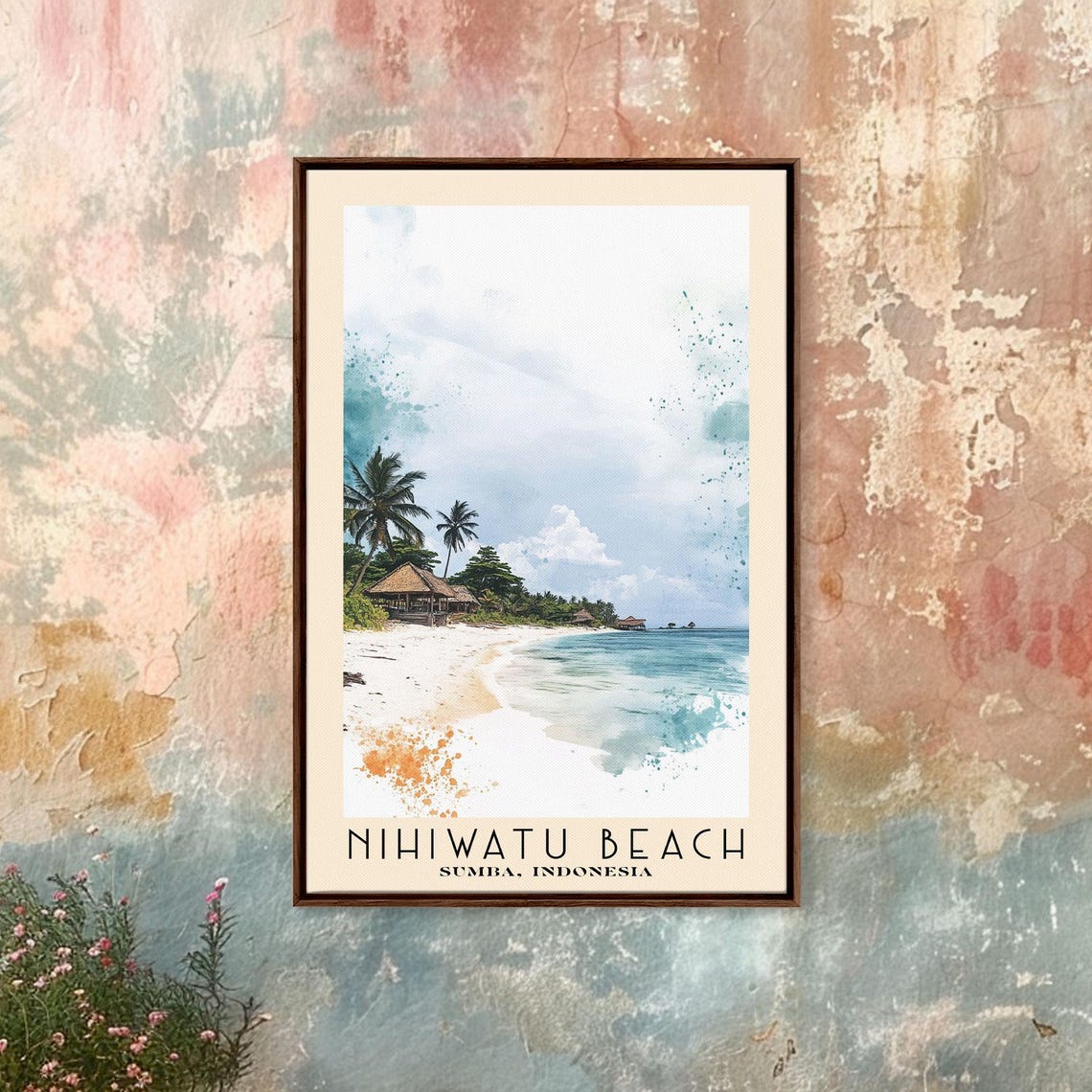 Nihiwatu Beach Sumba Indonesia Palm Beach Hut White Sand Poster