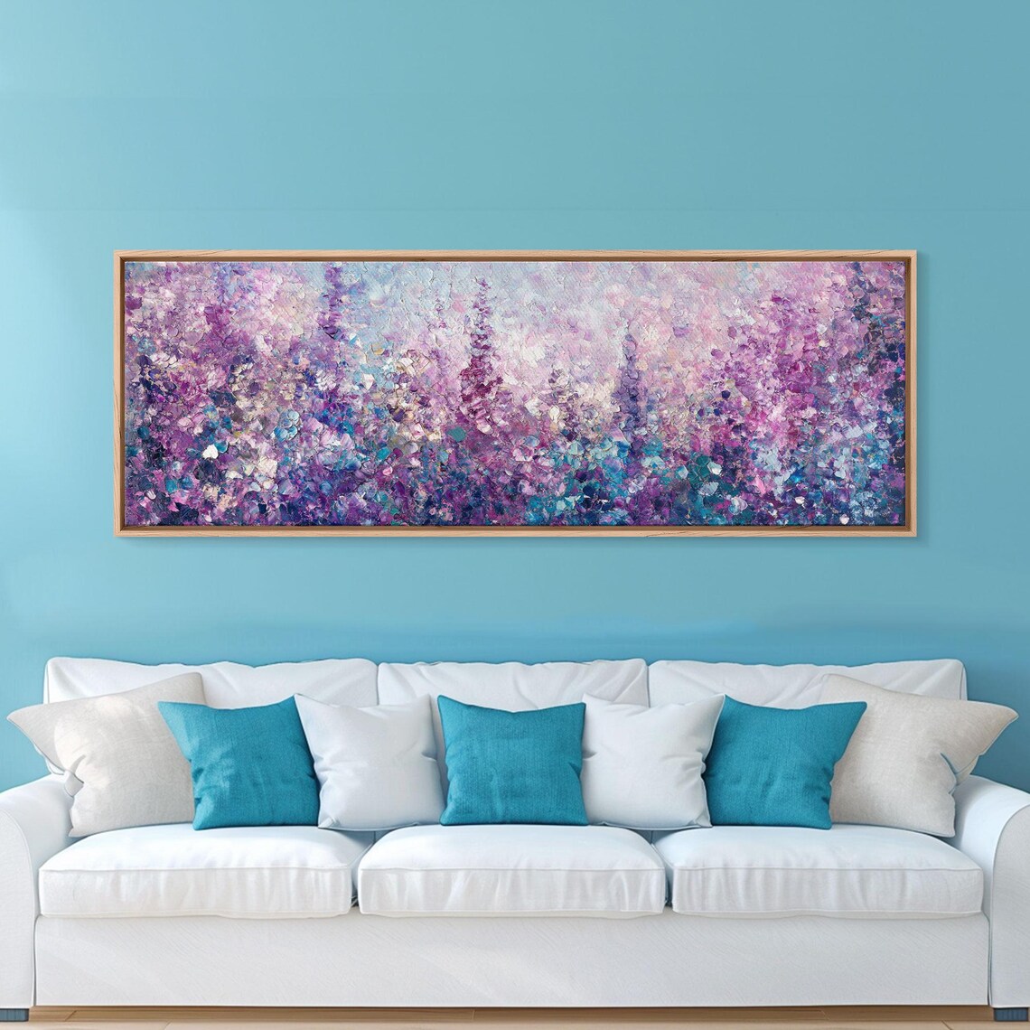 Lavender and Lilacs Boho Art Print, Purple Florals - Image 6