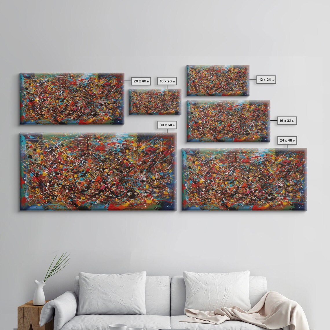 Jackson Pollock Style Abstract Graffiti Wall Art Print - Image 3