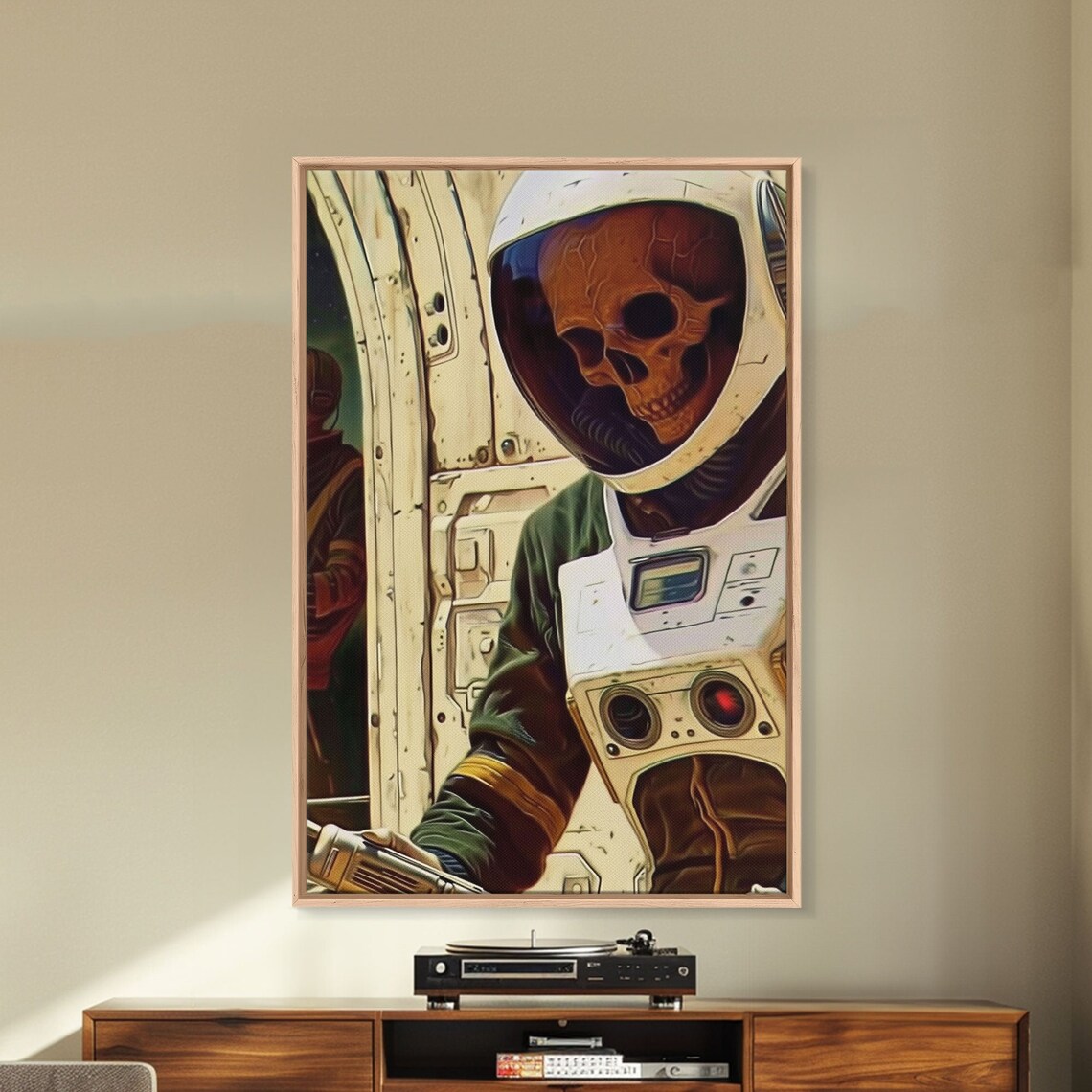 Zombie Astronaut Gothic Comic Book Art Poster