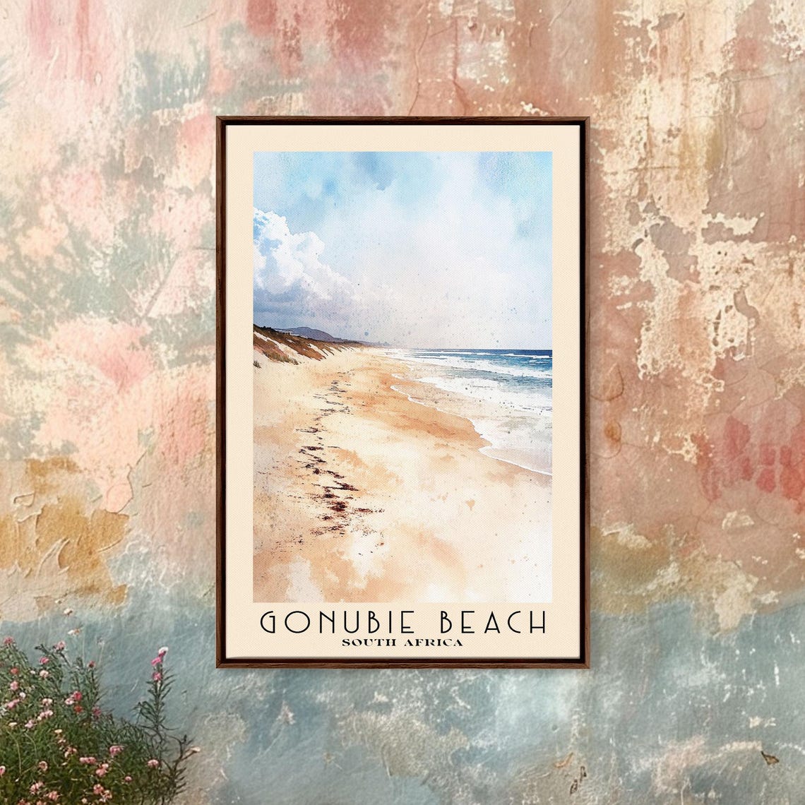 Gonubie Beach South Africa Watercolor Print Vacation Gift South Africa Wall Art Beach Painting Beach Decor Beach Or Lakehouse Art - Image 4