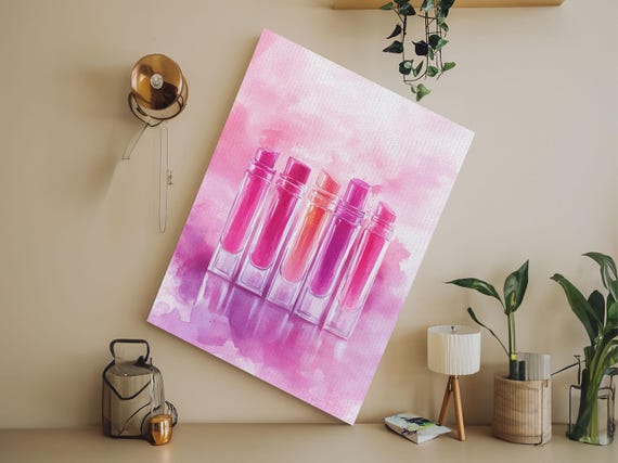 Vibrant Lipstick Art Bold Feminine Wall Decor Framed Print Perfect Bedroom Or Guest Room Boho Aesthetic Rustic Glam Style Gift
