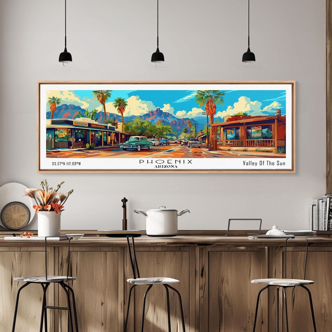 Phoenix Arizona Mid-Century Modern Travel Poster - Image 5