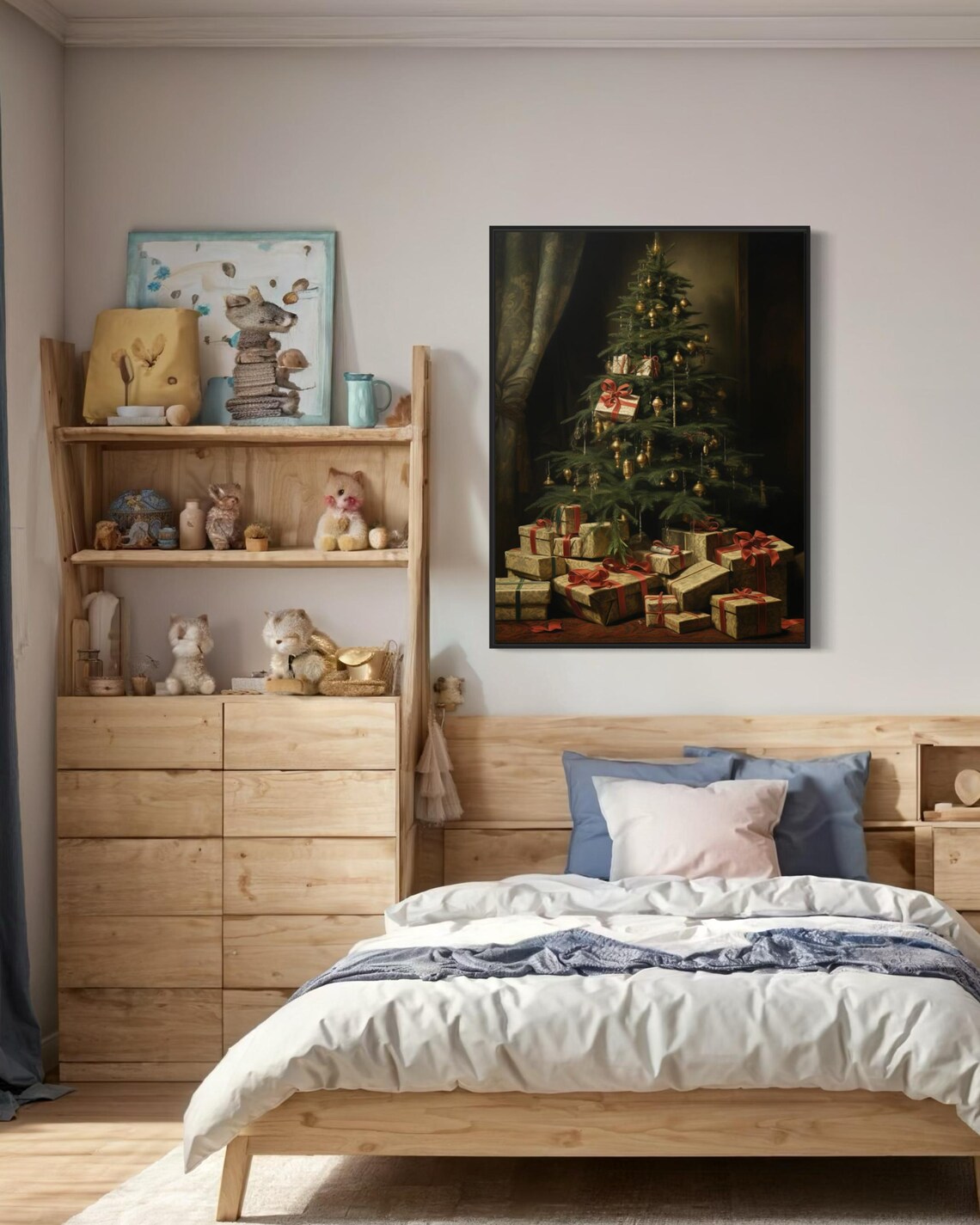 Classic Christmas Tree Gold Ornaments Vintage Gifts Holiday Art Poster - Image 6