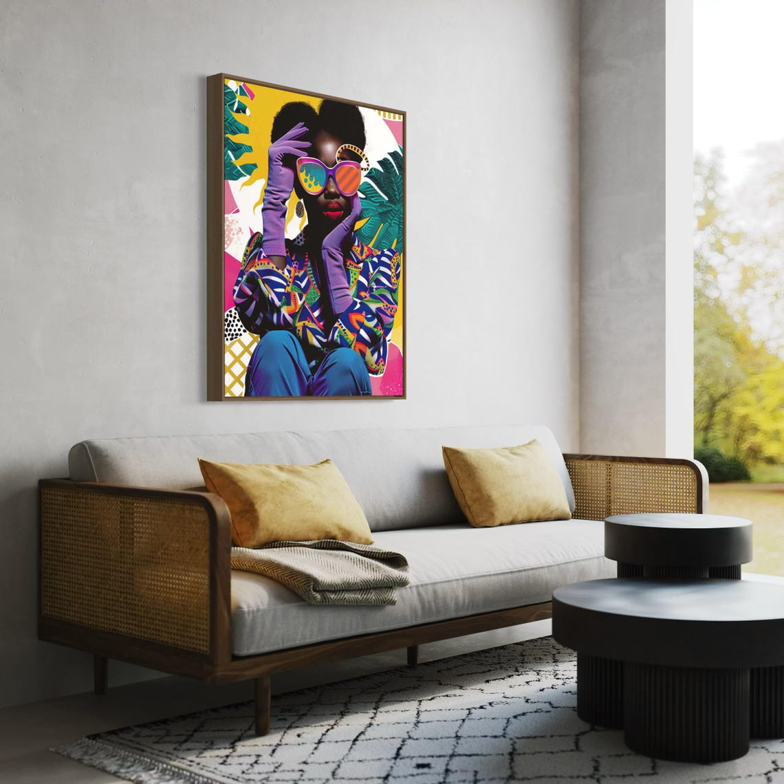 Colorful Pop Art Woman With Oversized Rainbow Sunglasses Poster - Image 2