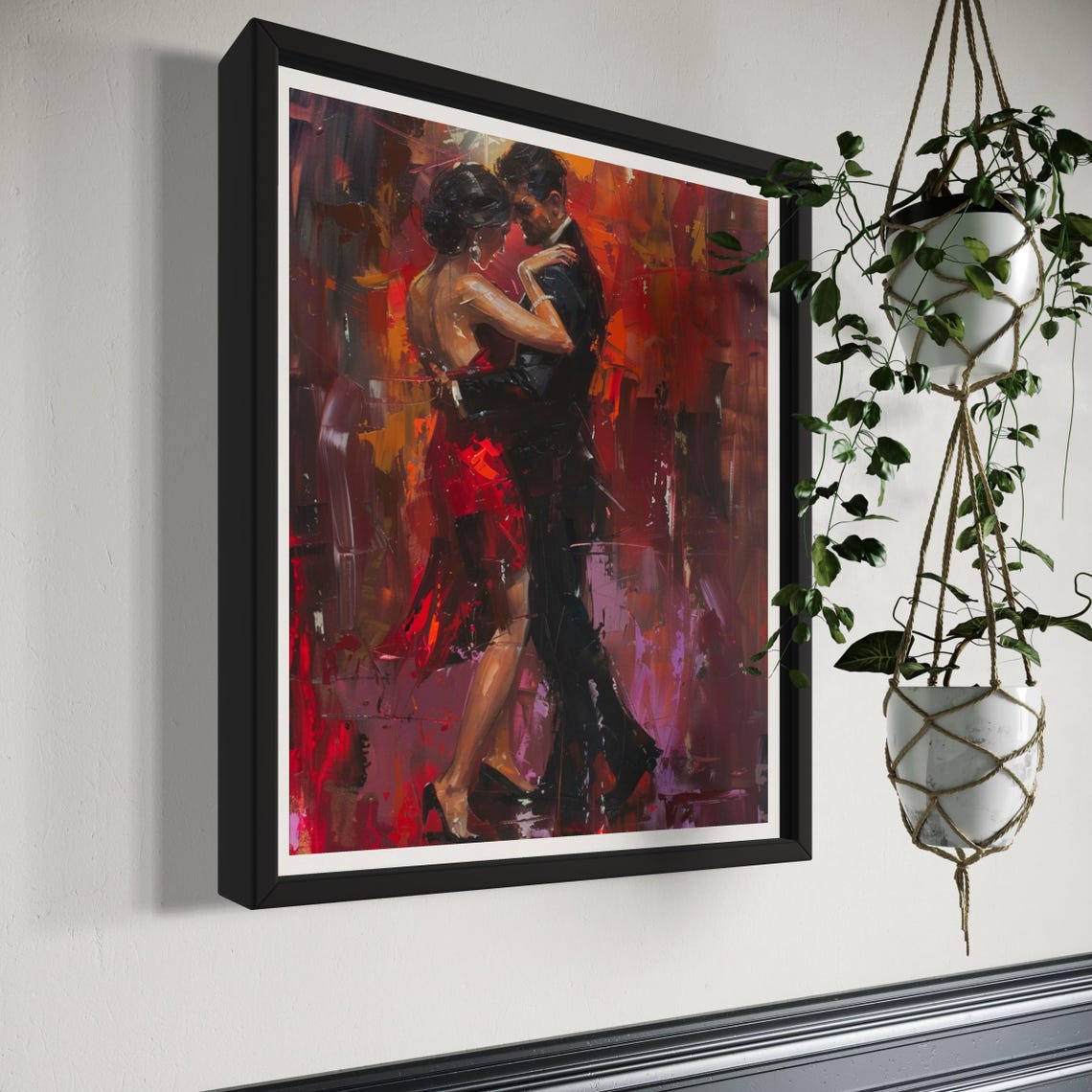 Tango Dancers Oil Painting Red Dress Passion Dance Art Poster - Image 6
