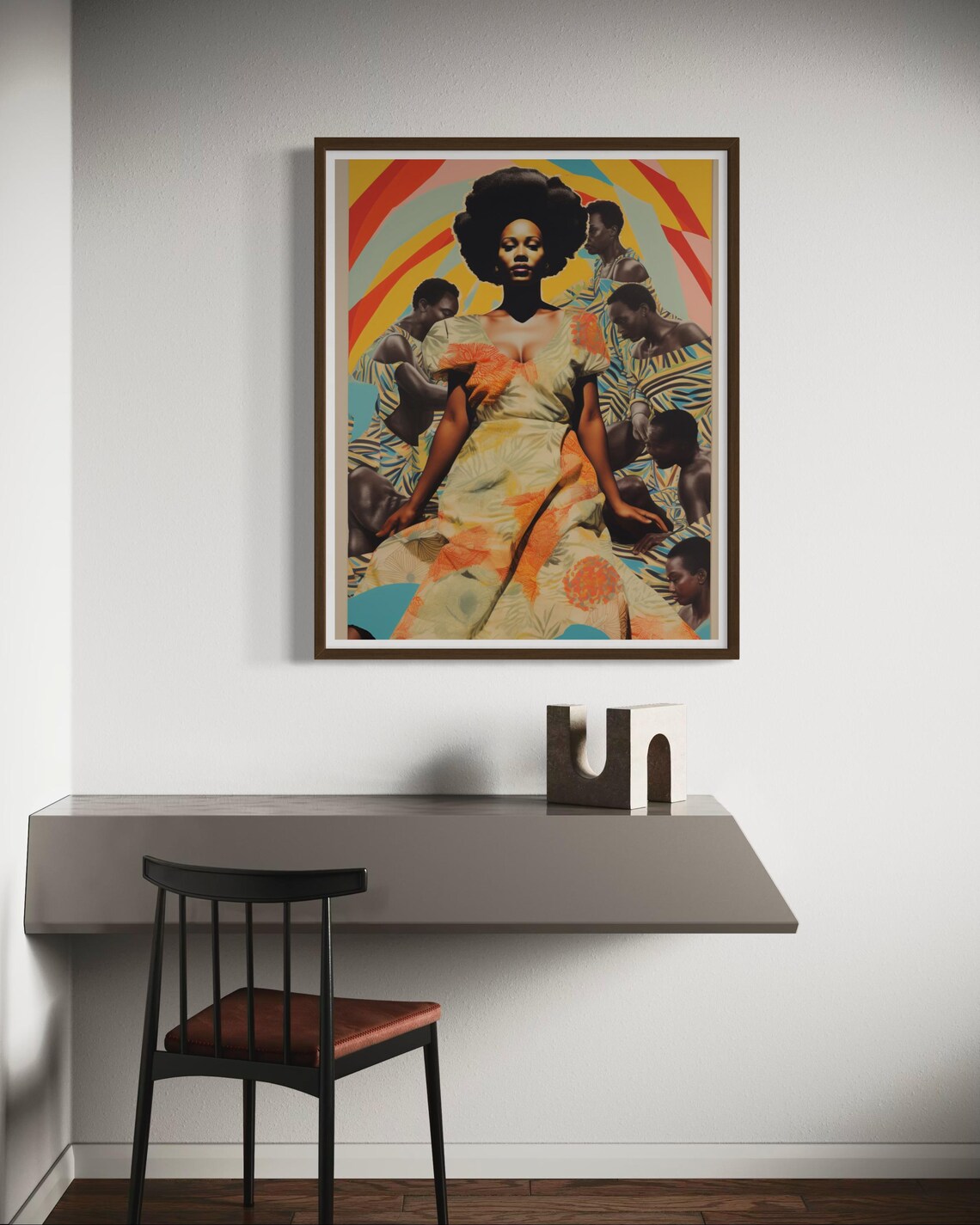 Afrocentric Art Print Vibrant Black Woman Collage Cultural Abstract Wall Art African Artwork - Image 4