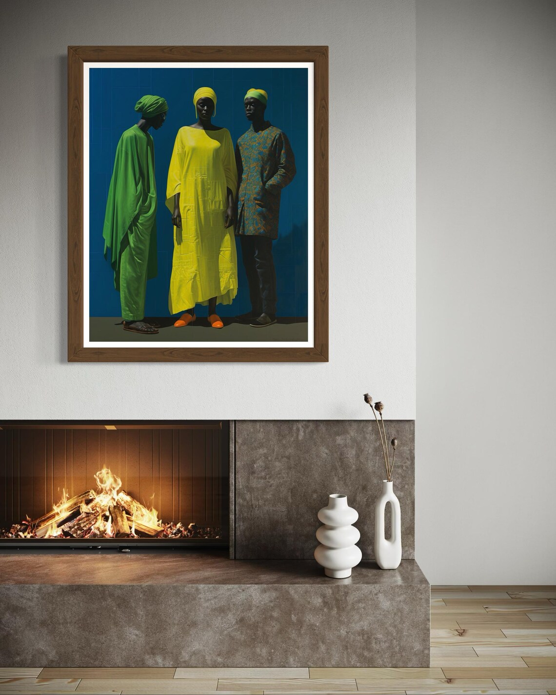 Elegant African Fashion Painting Colorful Traditional Attire Poster - Image 5
