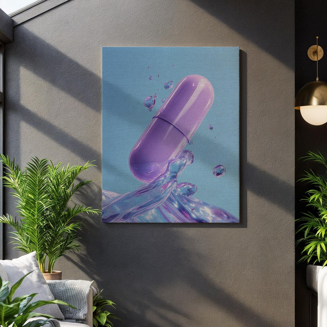 Purple Capsule, Hyperpop Surreal Art Print