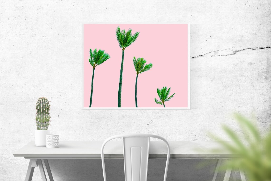 Palm Tree Print Beach Coastal Tropical Wall Art Decor Large Palm Tree Poster Beach Photography Palm Tree Art - Image 2