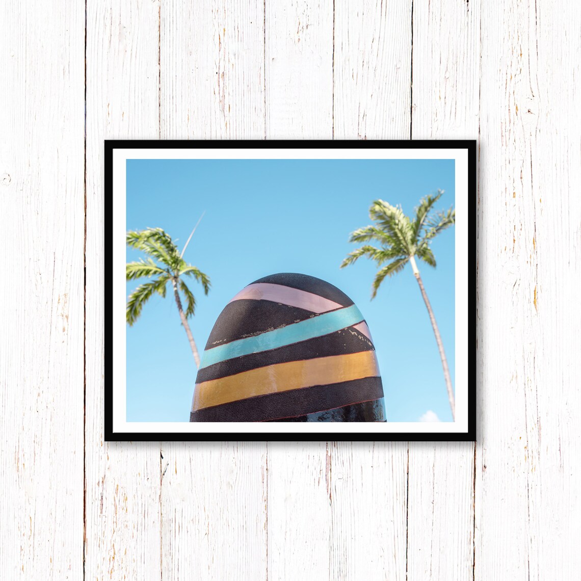Hawaii Print Art Sculpture Palm Trees Print Pastel Mid Century Modern Artwork Tropical Hawaiian Printables - Image 2