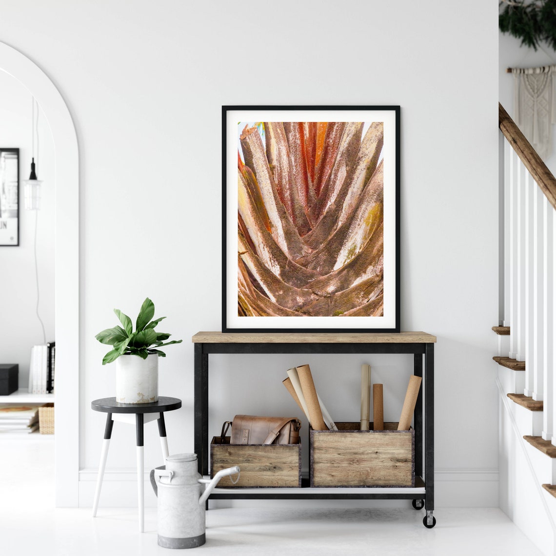 Close Up Textured Palm Tree Trunk Natural Detail Photo Poster