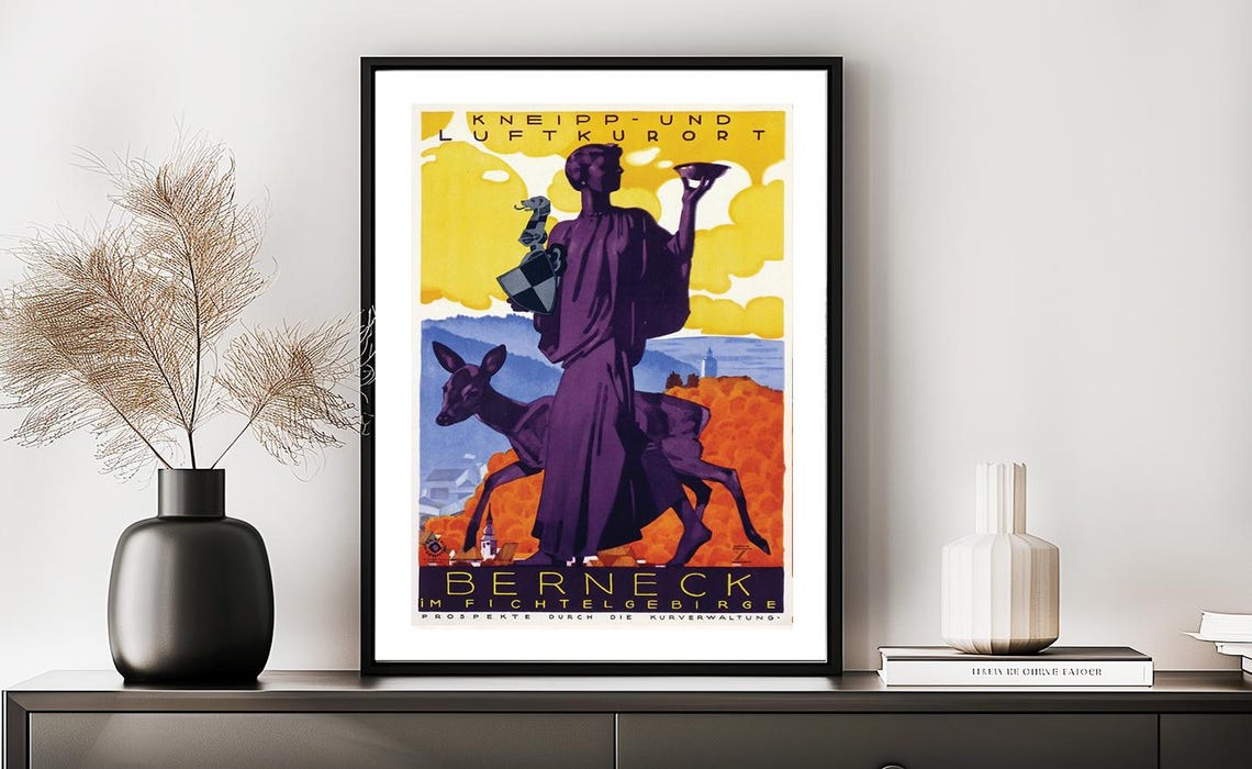 Berneck Fichtelgebirge Kneipp Luftkurort Art Deco Germany Spa Poster - Image 3