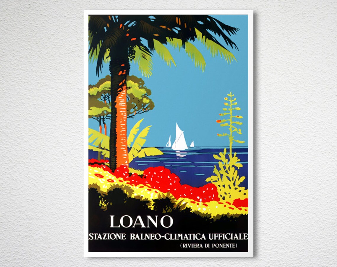 Loano Stazione Balneo Italy Vintage Travel Poster - Image 2