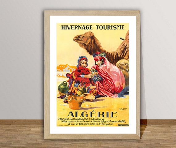 Algerie Hivernage Tourisme Vintage Travel Poster Poster Print Or Print Gift Idea Wall Decor