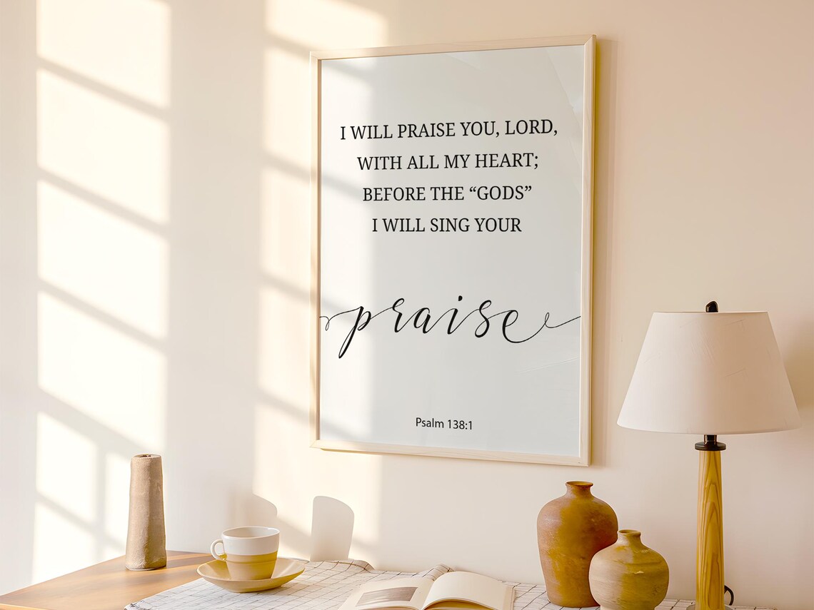 Psalm 1381 Wall Art Christian Decor Bible Verse Print Scripture - Image 2