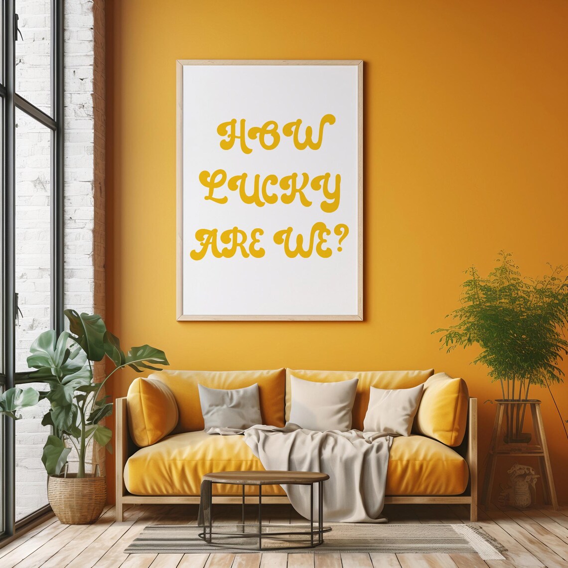 How Lucky Are We, Positive Quote Poster Art - Image 2