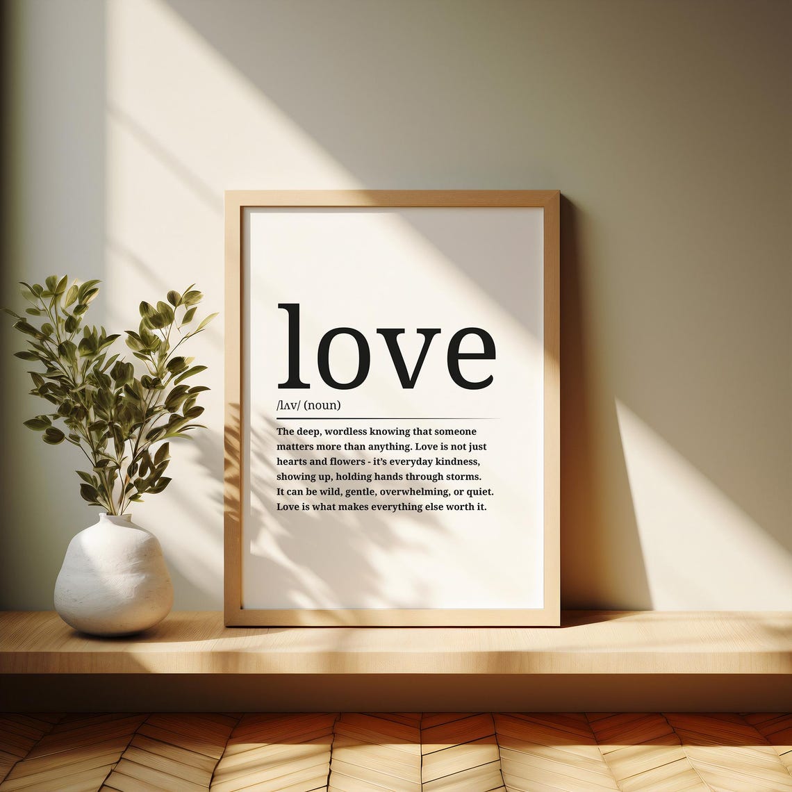 Love Definition Serif Typography Dictionary Style Word Art Poster - Image 4