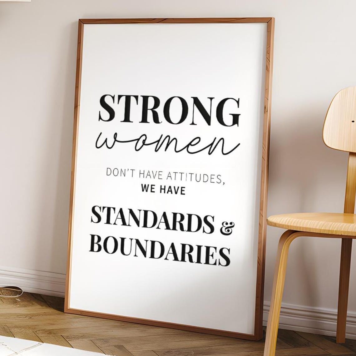 Strong Women Standards and Boundaries Empowering Quote Wall Poster - Image 6