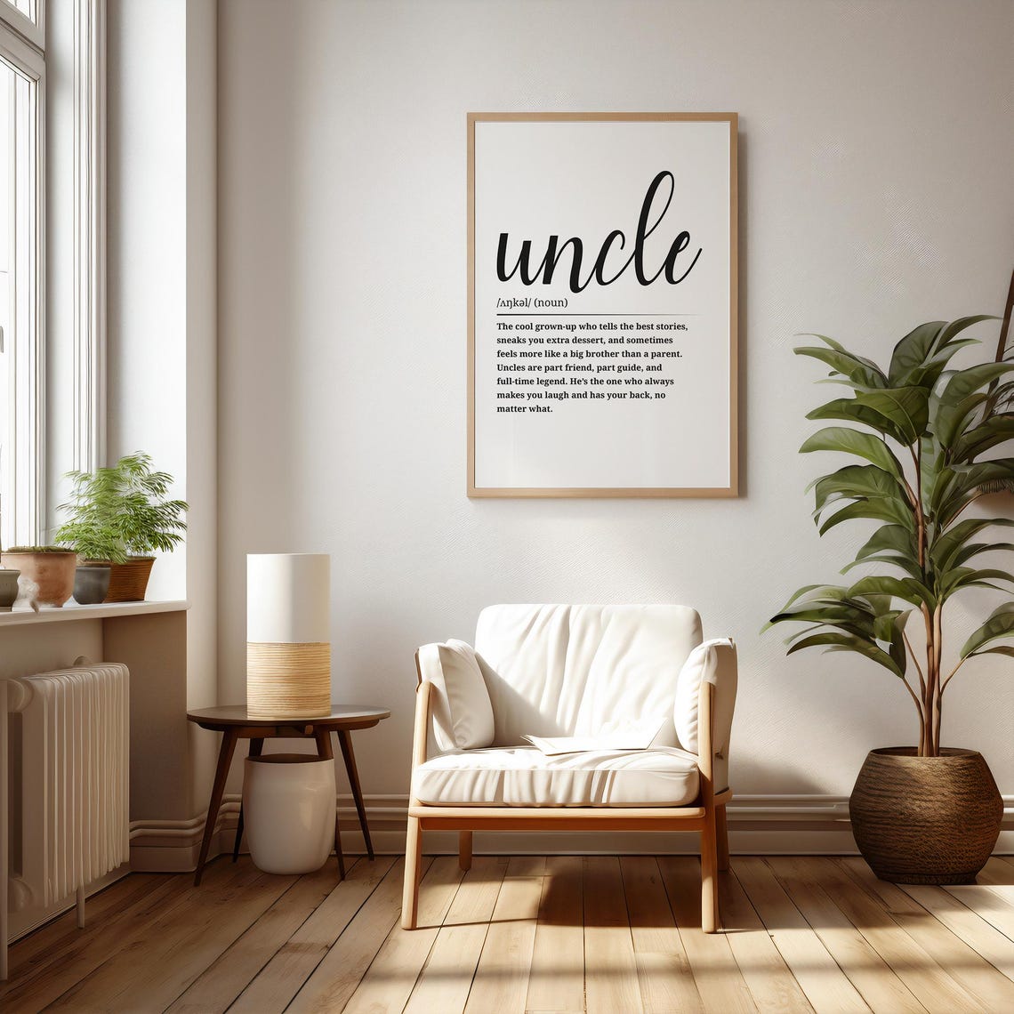 Uncle Dictionary Definition Funny Family Gift Cool Uncle Wall Art - Image 5