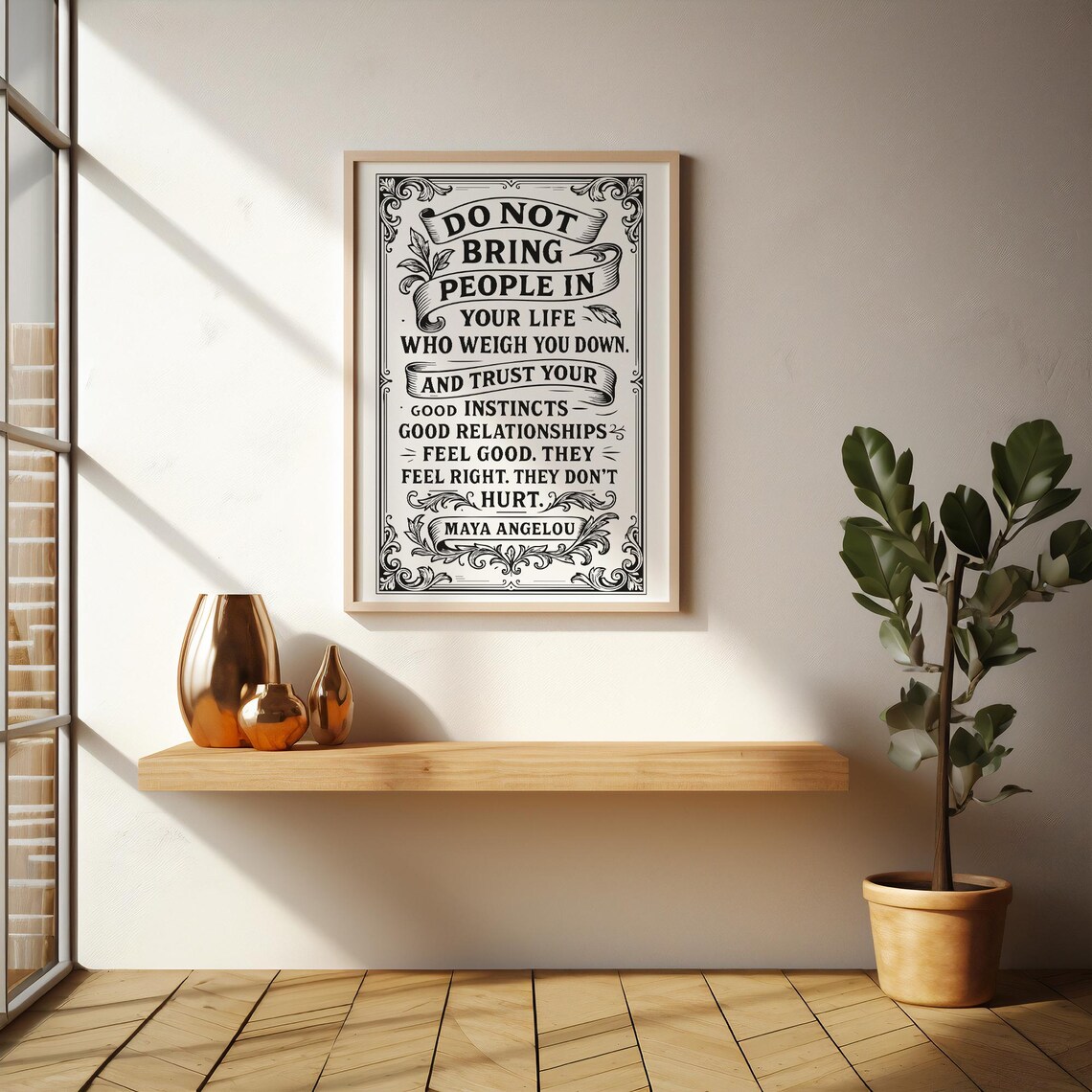 Maya Angelou Relationships Quote Art Print - Image 5