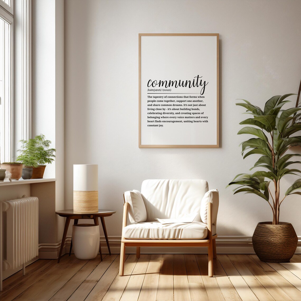 Community Definition Togetherness Quote Art Print - Image 4