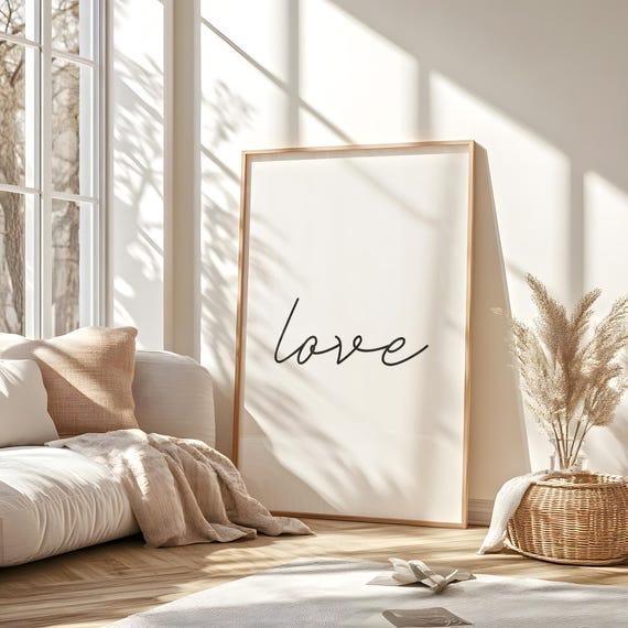 Love Wall Art Typography Decor Nursery Print