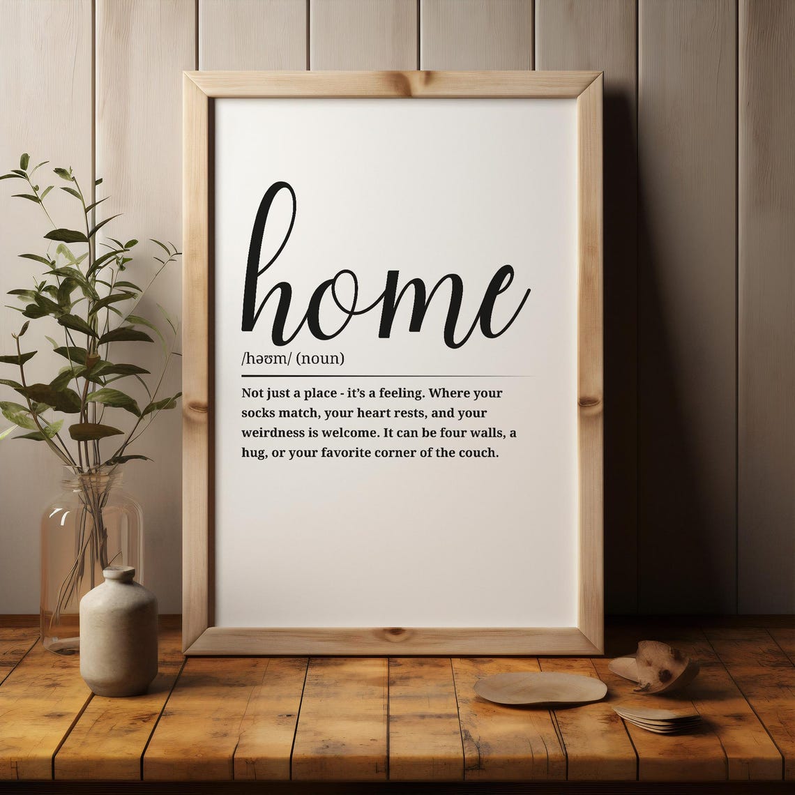 Home Dictionary Definition Warm Heartfelt Family Quote Wall Art - Image 3