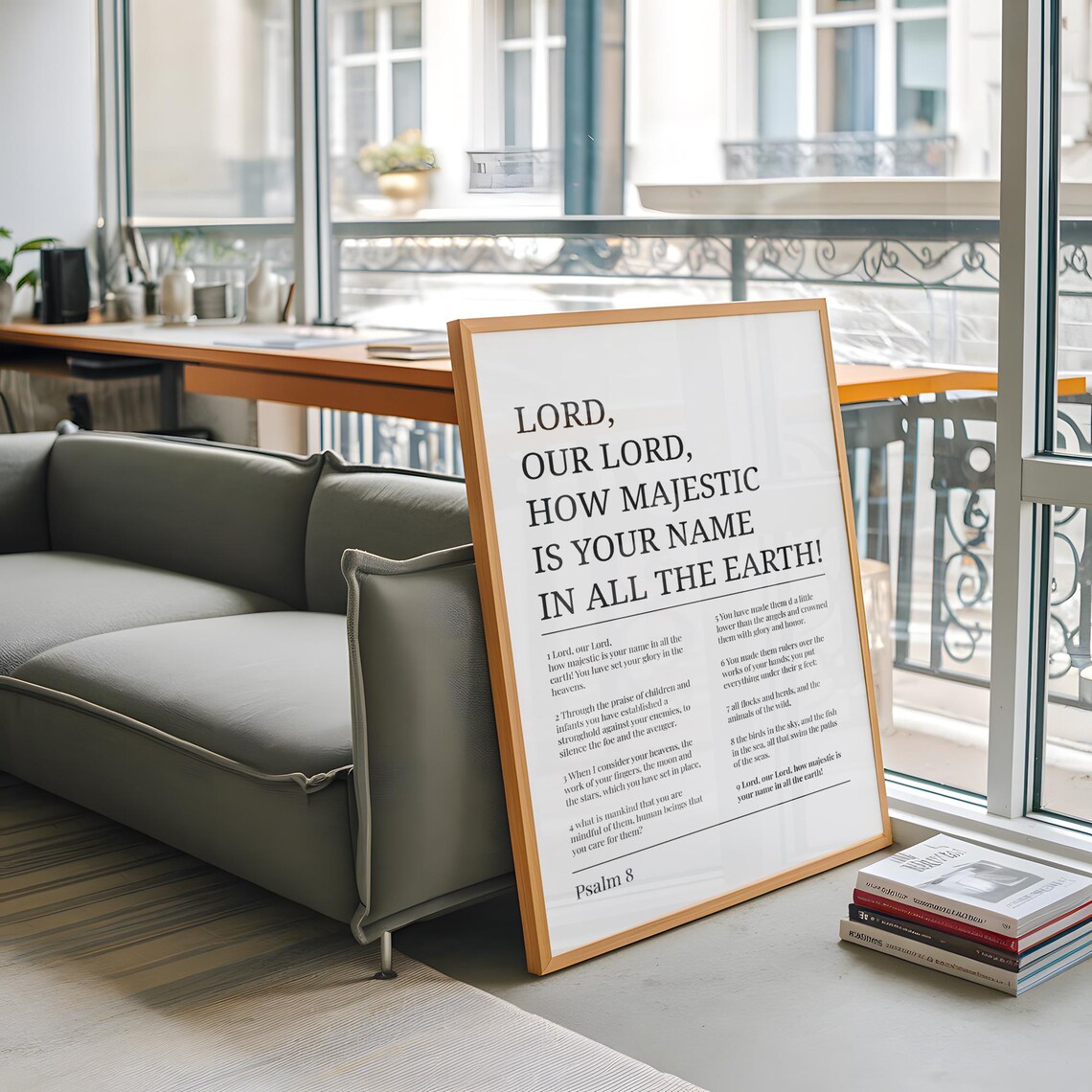 Psalm 8 Wall Art Lord Our Decor Bible Verse Print Christian - Image 4