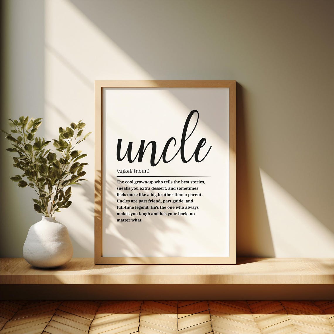 Uncle Dictionary Definition Funny Family Gift Cool Uncle Wall Art - Image 6