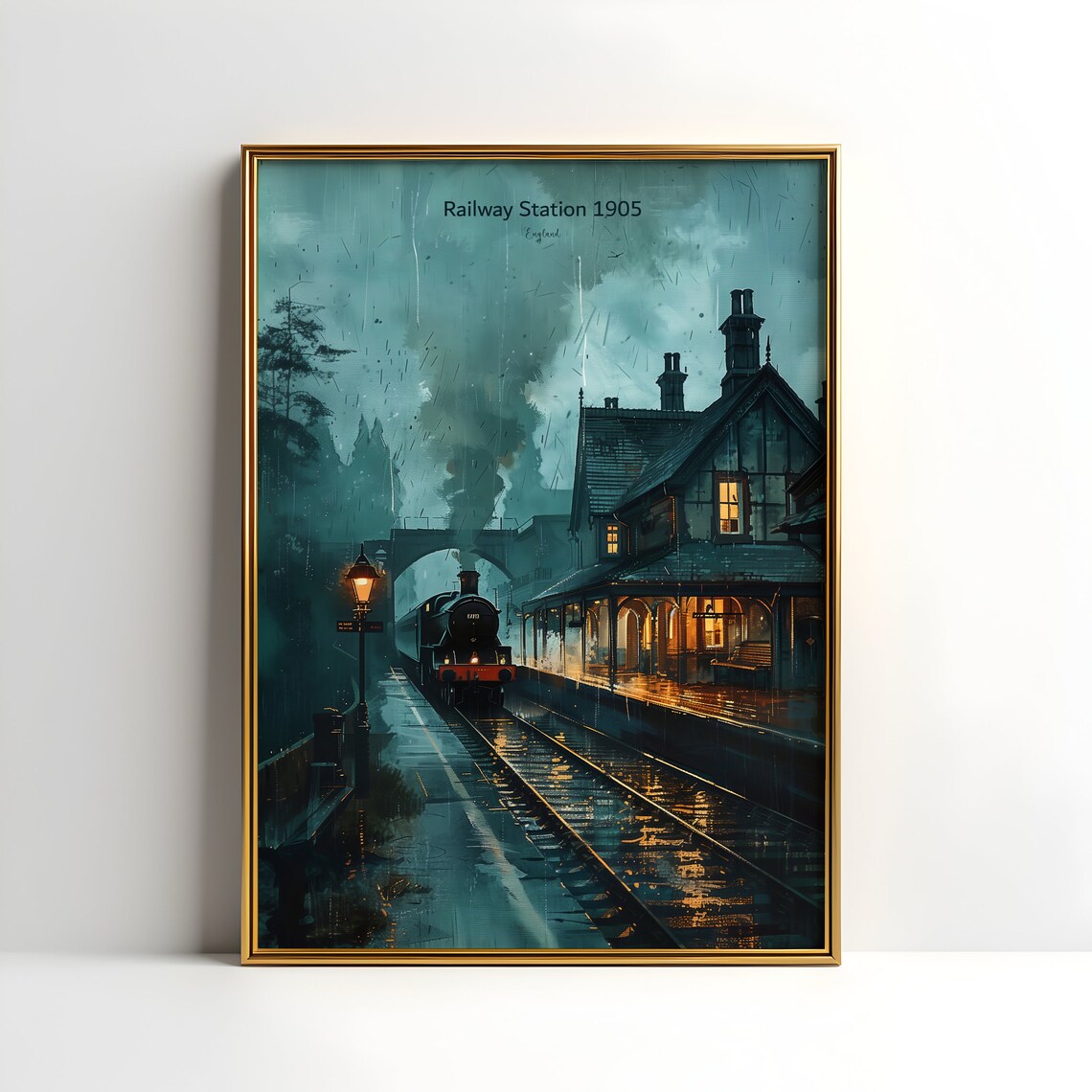 Historic Train Station - England Travel Poster