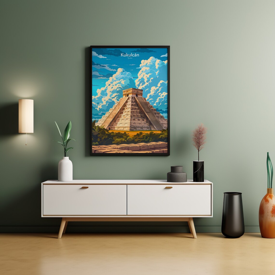 Pyramid Of Kukulcan Travel Poster, Mayan Landmark - Image 3