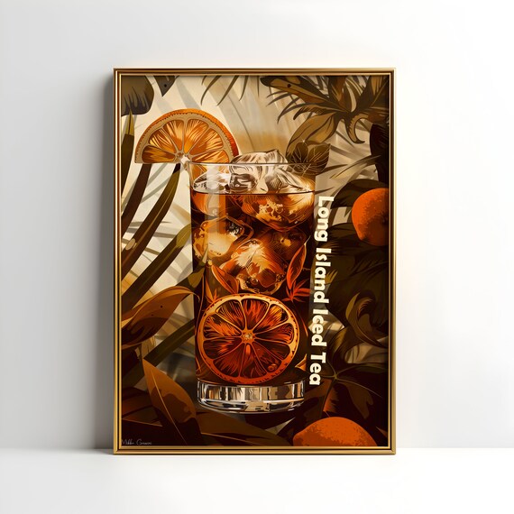 Long Island Iced Tea - Vintage Cocktail Poster