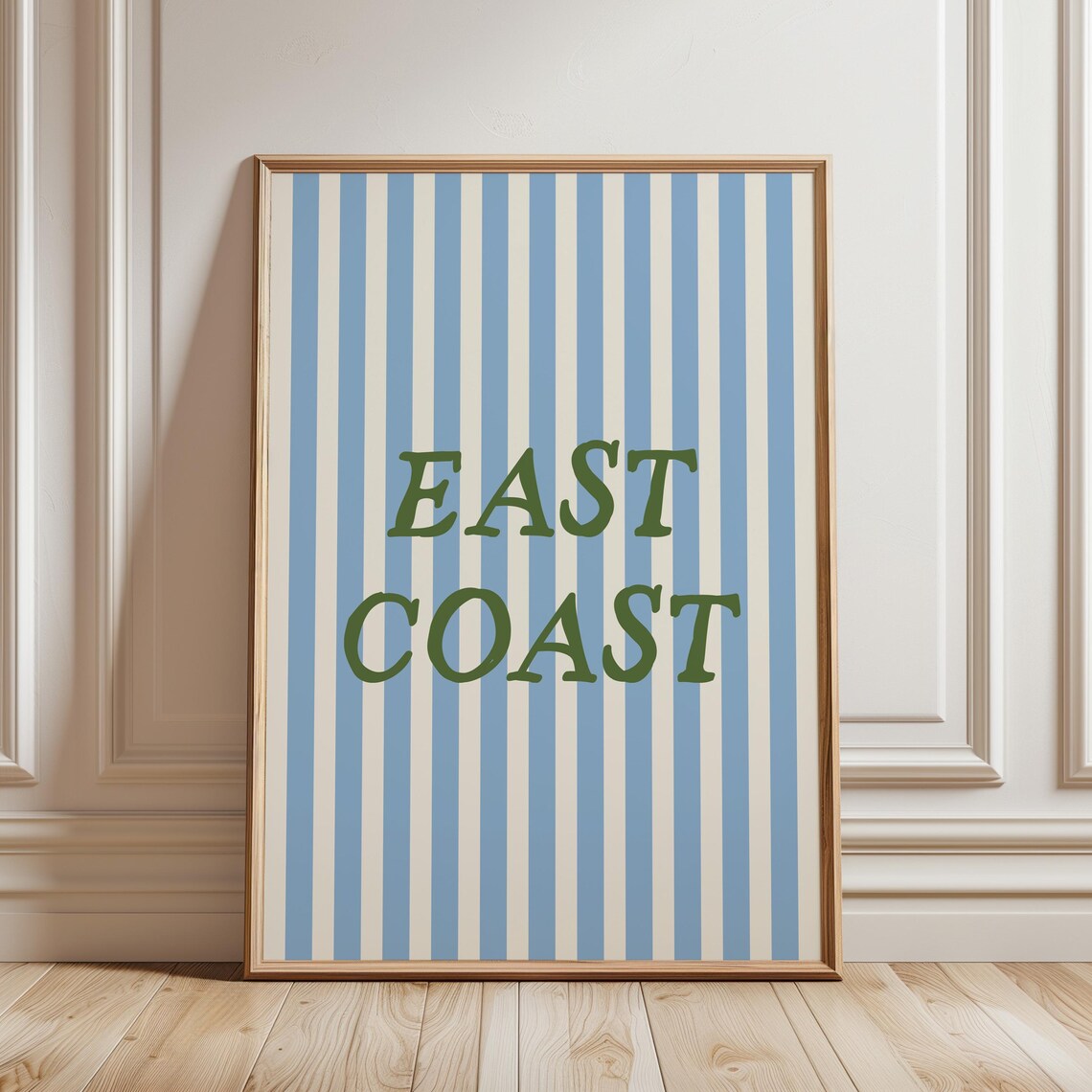 East Coast Striped Print, Trendy Beach Coastal Decor