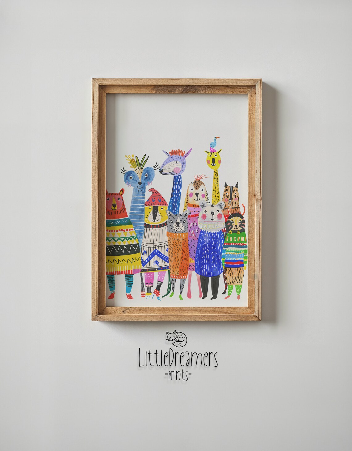 Safari Animals Nursery Art Print, Kids Room Decor