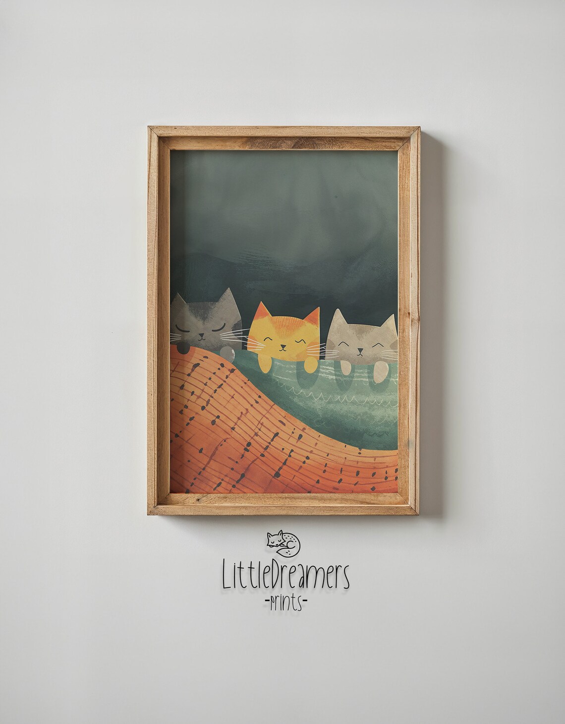 Kitten Trio Nursery Cat Art Print, Whimsical Decor - Image 6