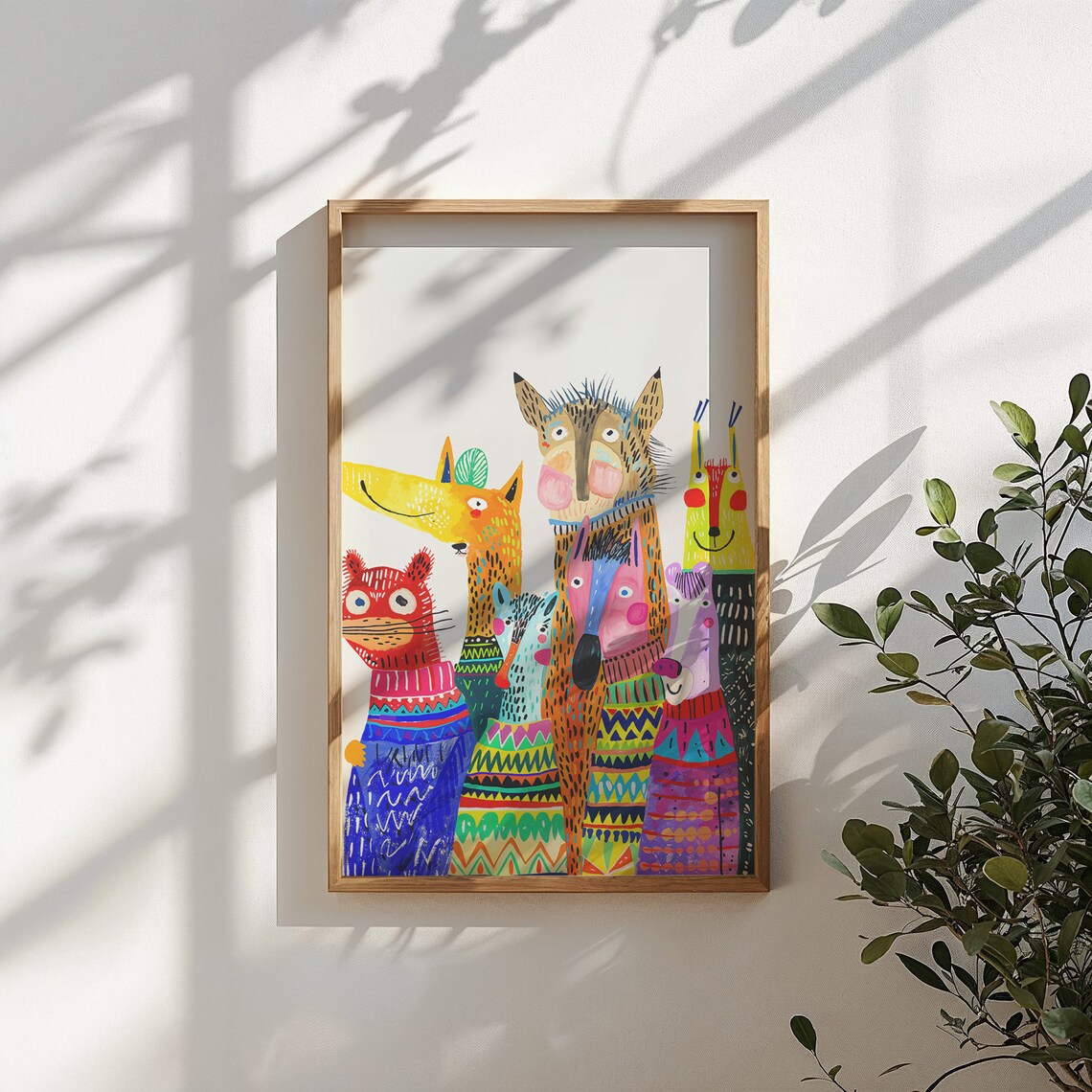Colorful Animal Friends Safari Nursery Art Print - Image 5