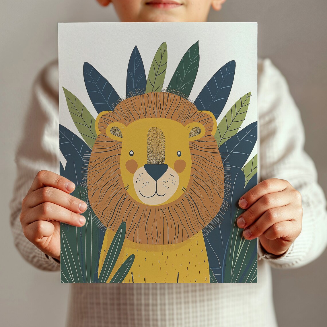 Lion Cub Nursery Safari Animal Art Print, Kids - Image 2