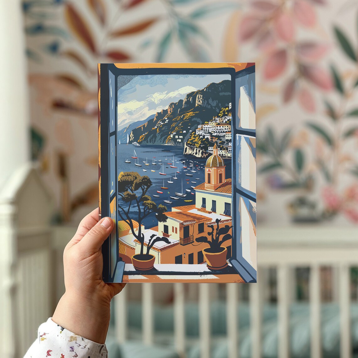 Coastal Seaside View Nursery Wall Art Mediterranean Landscape Kids Poster Nautical Decor Gift Ocean Scenery - Image 2