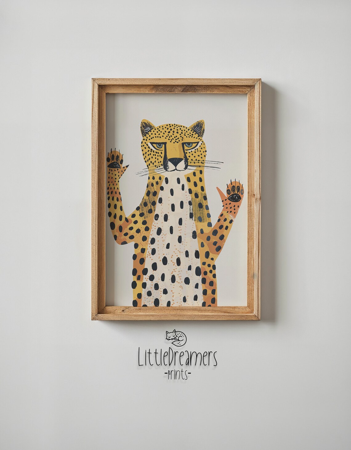 Cheetah Nursery Safari Animal Poster, Neutral Decor - Image 5