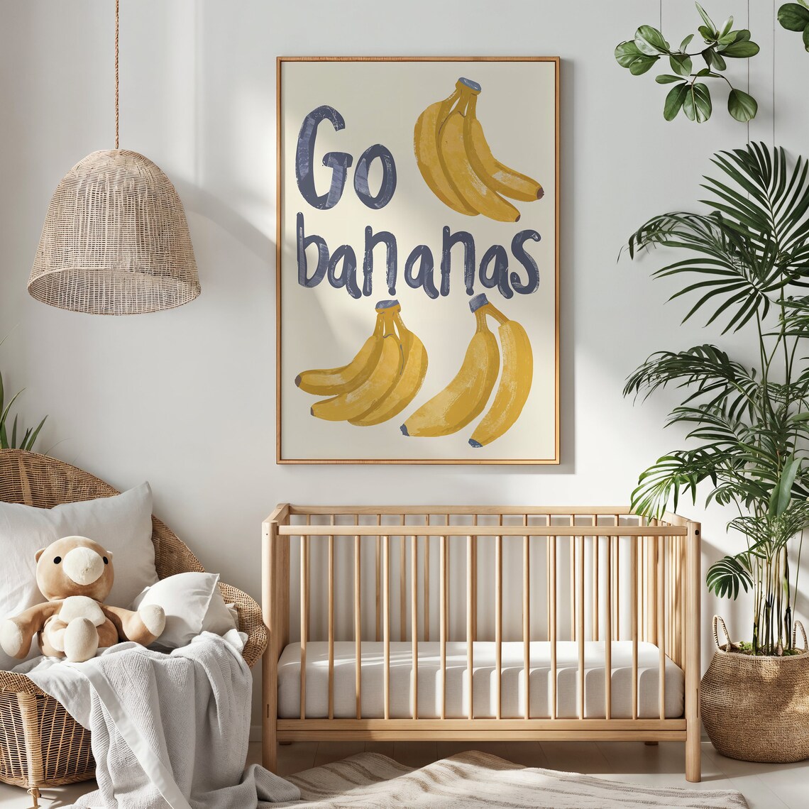 Banana Print, Nursery and Kitchen Wall Art Poster - Image 2
