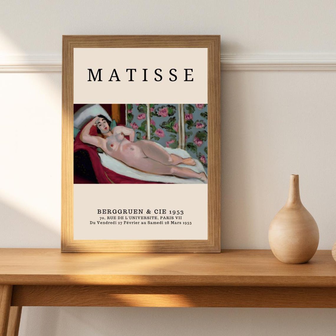 Henri Matisse 1953 Berggruen Paris Exhibition Gallery Poster - Image 2