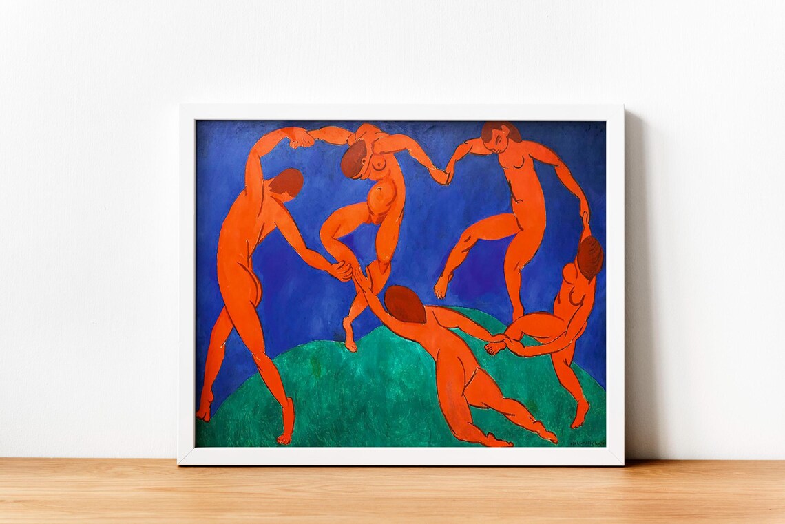 Henri Matisse La Danse The Dance of Five Crimson Figures Art Poster