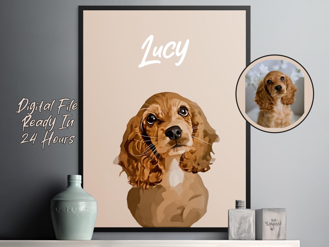 Customizable Pet Poster, Personalized Dog Portrait - Image 2