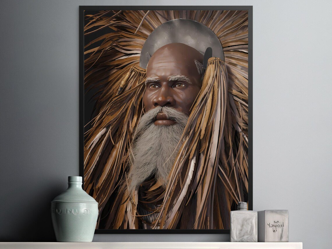 African Santeria Art Print, Yoruba Spiritual Artwork - Image 2