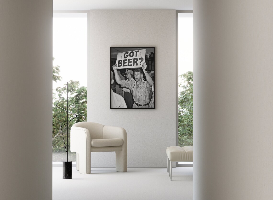 Got Beer Vintage Speakeasy Poster, Black And White - Image 3