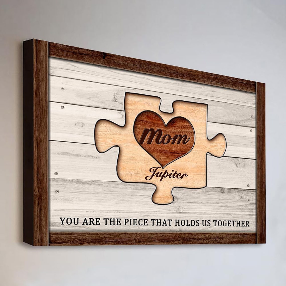 Personalized Mom Puzzle Piece Holds Us Together Family Gift Poster - Image 3