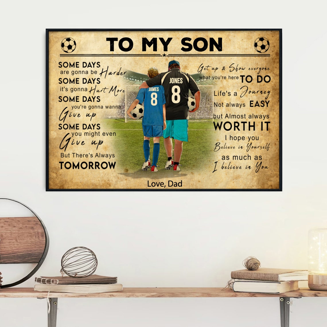 Personalized Soccer Poster Soccer Gift Gifts For Soccer Players Sport Gifts For Son Soccer Lover Gifts - Image 2