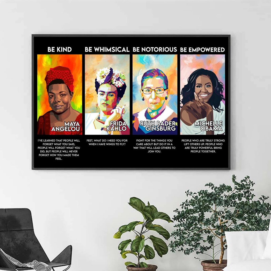 Be Kind Be Whimsical Be Notorious Be Empowered Colorful Women Art Poster - Image 2