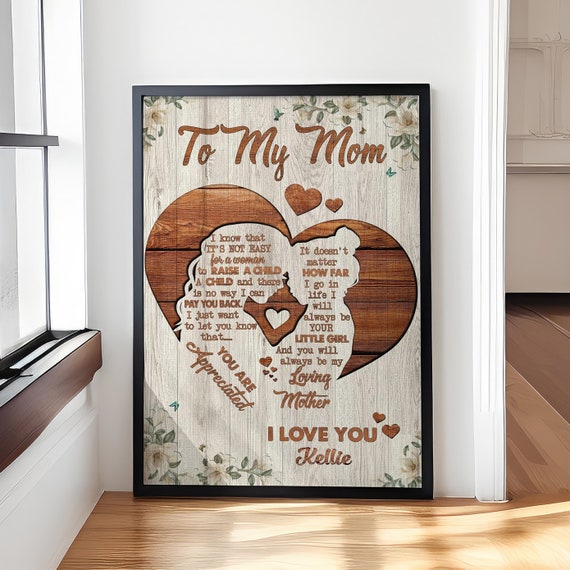 Personalized To My Mom Canvascanvas Wall Art Decor Gift From Daughter Birthday Gifts For Mom Mom Gift Mothers Day Gift